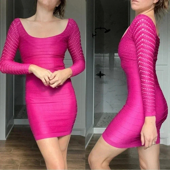 Bebe Magenta Bodycon Dress Size Small NWOT - Picture 1 of 7